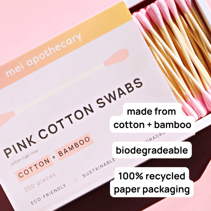Biodegradable Pink Cotton Swabs
