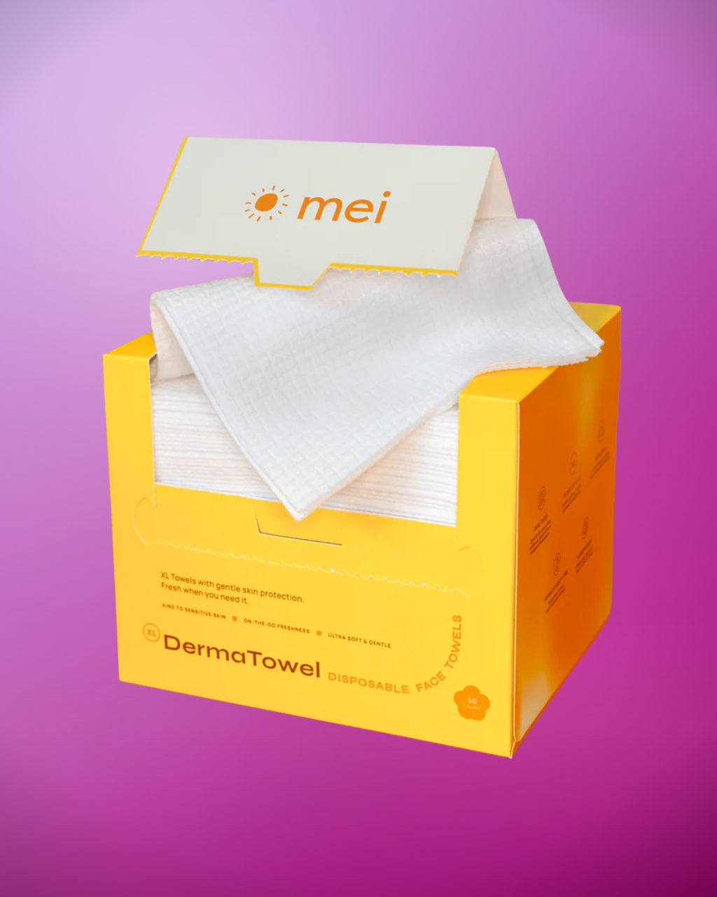 DermaTowel Disposable Face Towels - 50 Count