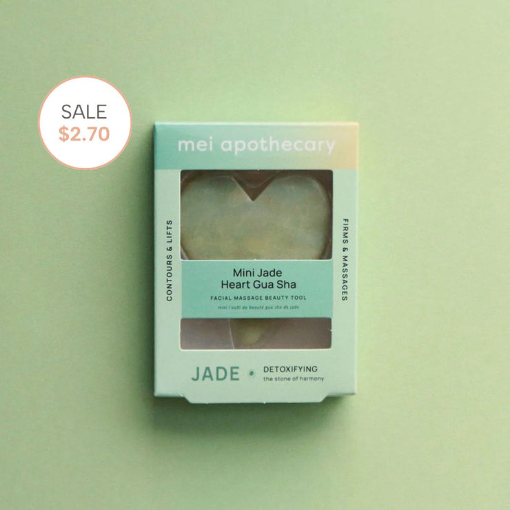 Mini Jade Heart Gua Sha Facial Massage Beauty Tool