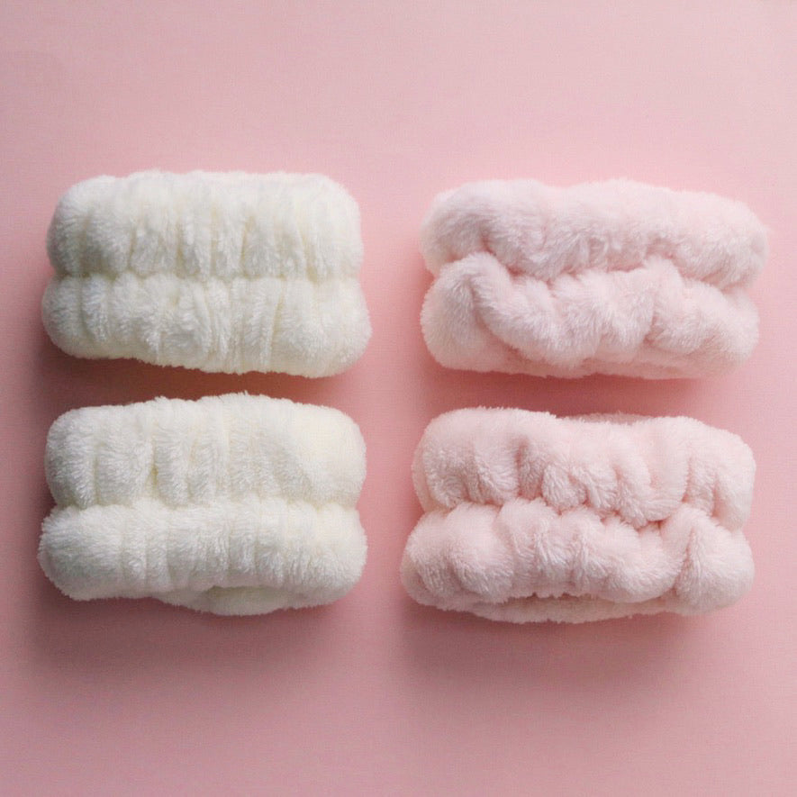 Spa Towel Wristbands for Drip-Free Face Washing - 2 Pairs