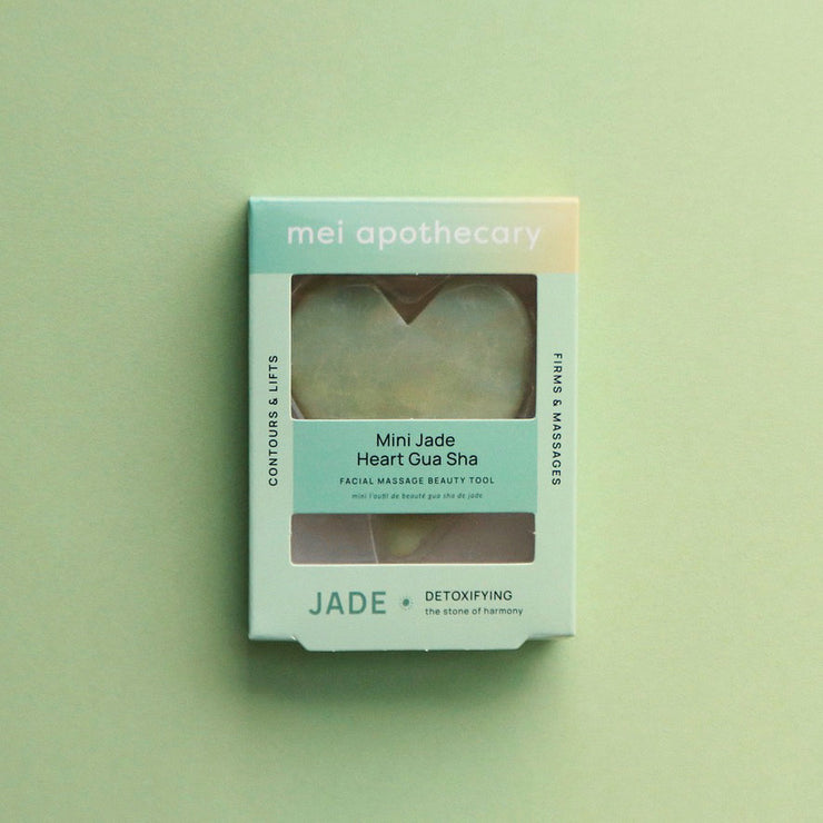 Mini Jade Heart Gua Sha Facial Massage Beauty Tool