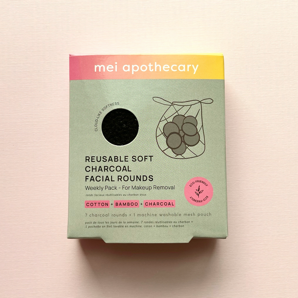 Reusable Charcoal Soft Facial Rounds - 7pk