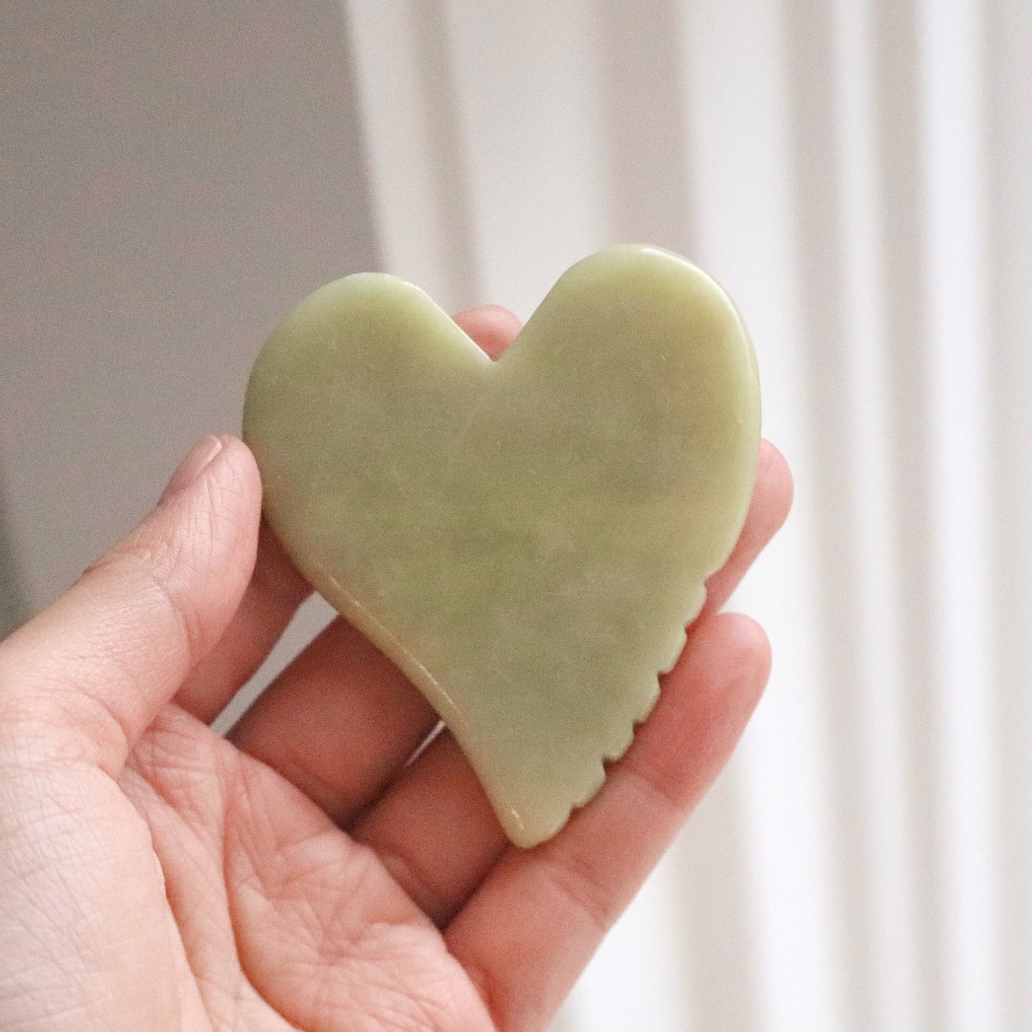 Mini Jade Heart Gua Sha Facial Massage Beauty Tool