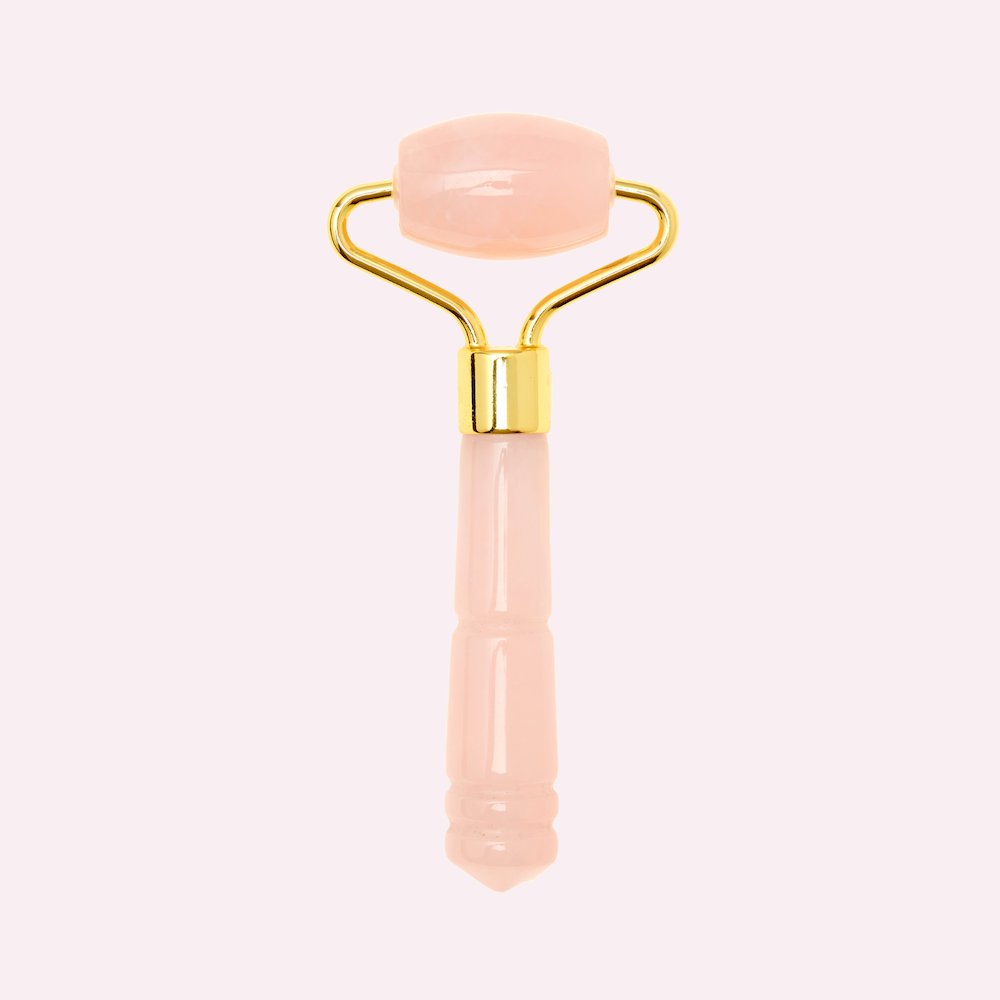 Mini Rose Quartz Facial Roller Beauty Tool