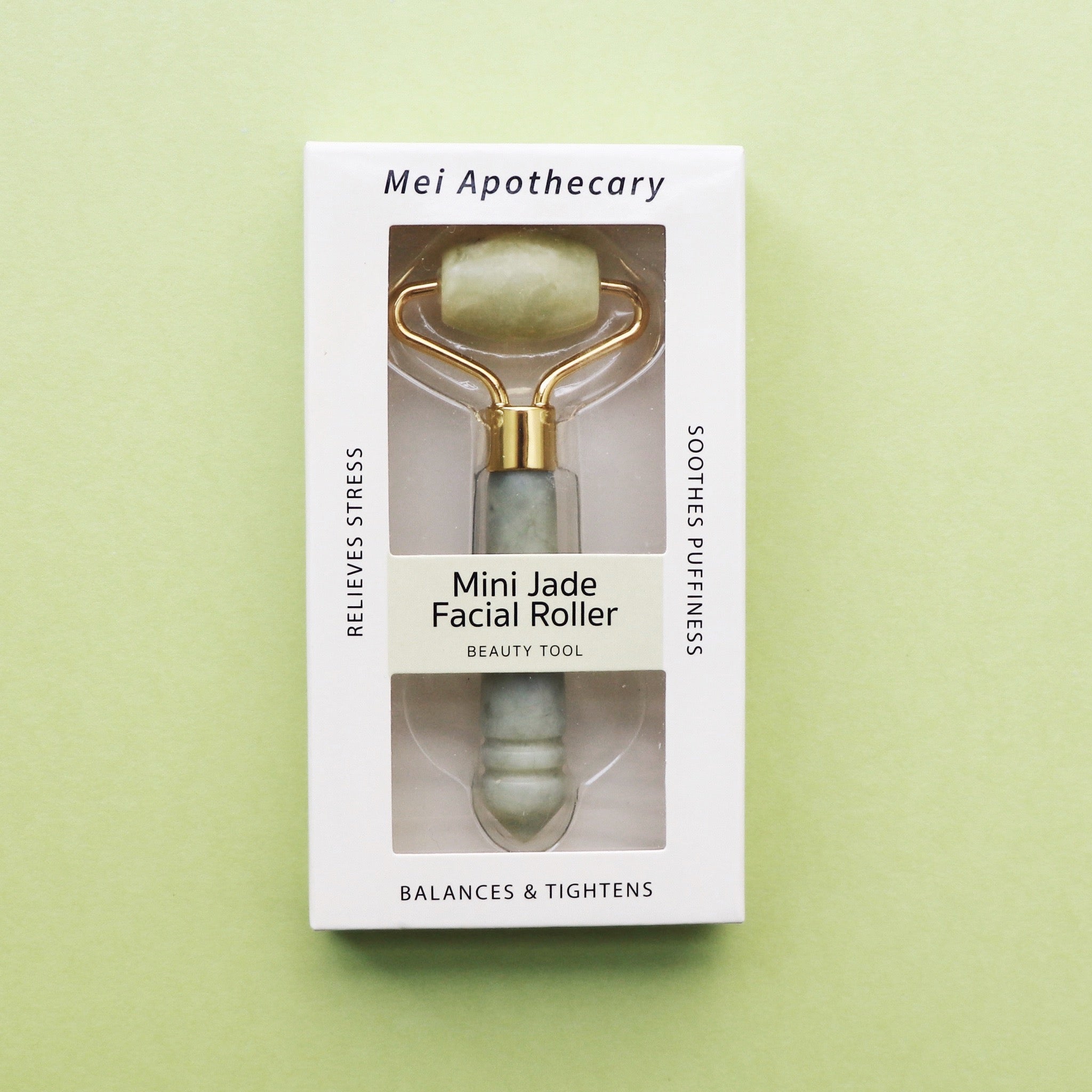 Mini Jade Facial Roller Beauty Tool w/Jade handle
