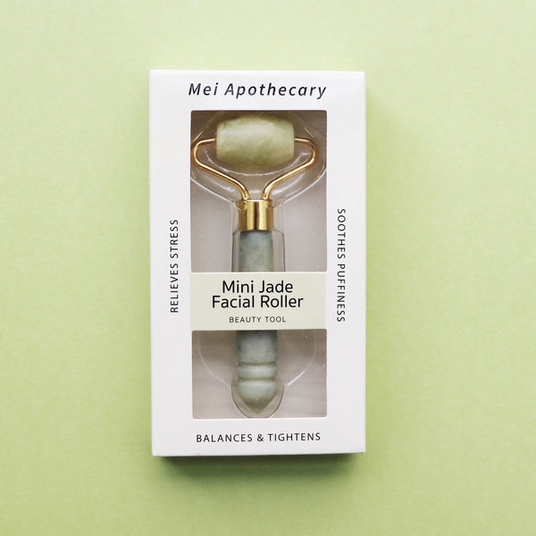 Mini Jade Facial Roller Beauty Tool w/Jade handle
